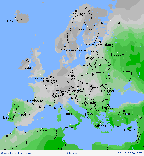 Duration of sunshine Forecast maps