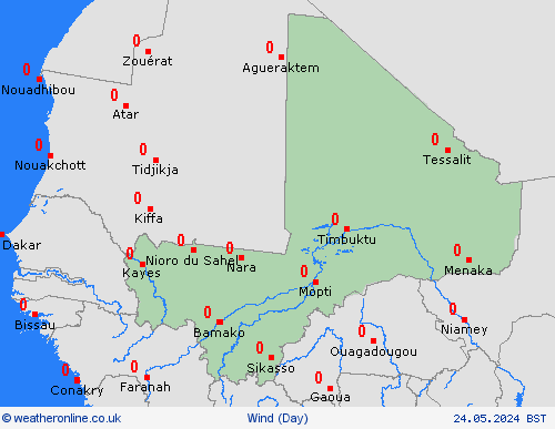 wind Mali Africa Forecast maps