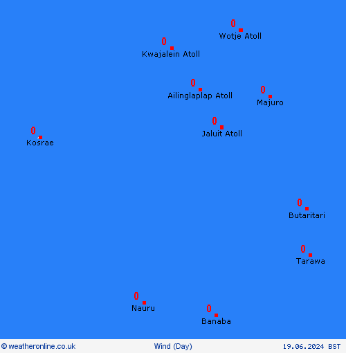 wind Marshall Islands Oceania Forecast maps