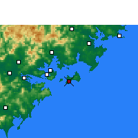 Nearby Forecast Locations - Jinshan/FUJ - Map