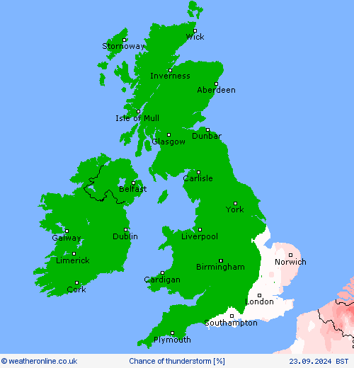 Chance of thunderstorm Forecast maps