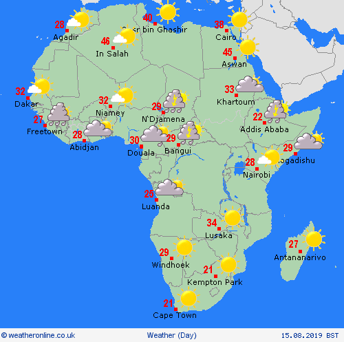 overview  Africa Forecast maps