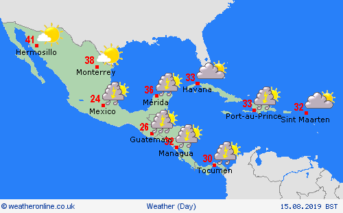 overview  Central America Forecast maps