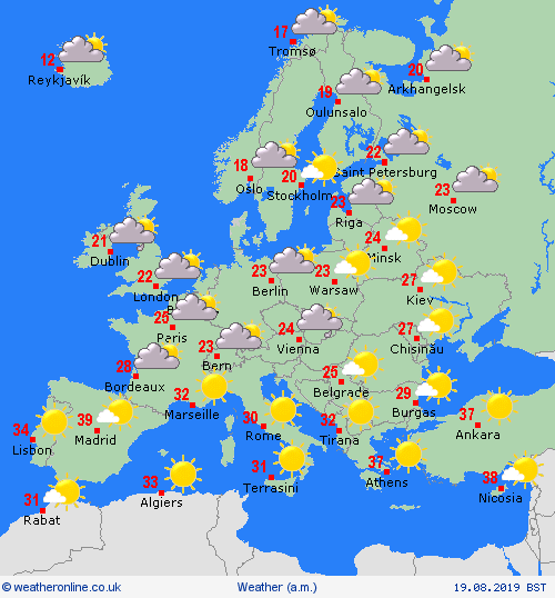 overview  Europe Forecast maps