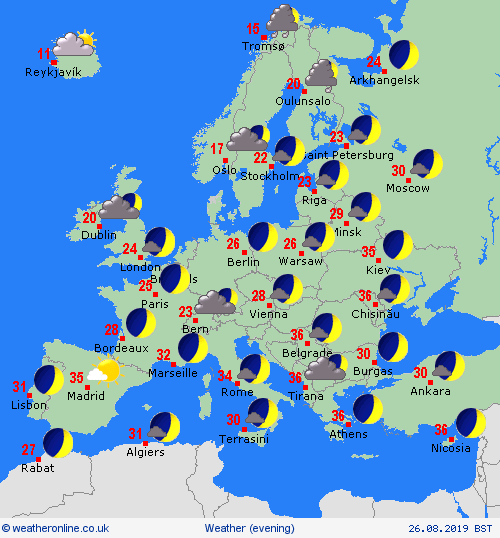 overview  Europe Forecast maps