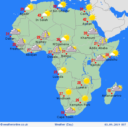 overview  Africa Forecast maps