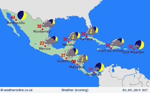 overview  Central America Forecast maps