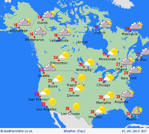 overview  North America Forecast maps