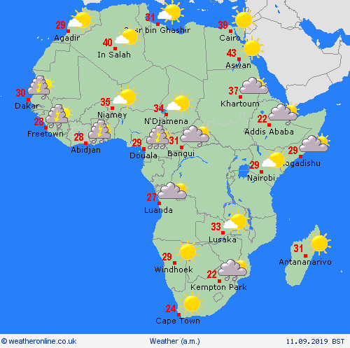 overview  Africa Forecast maps