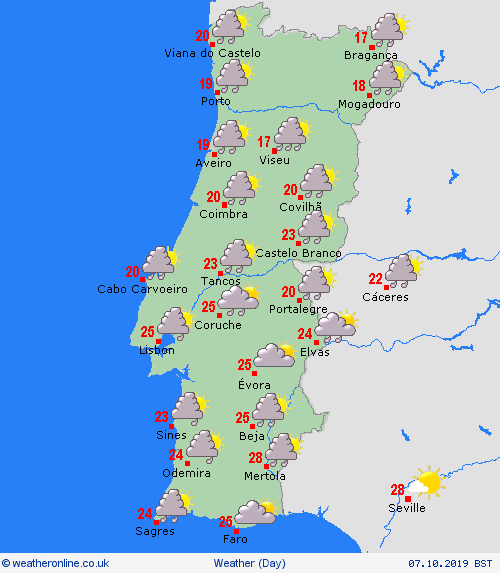 overview Portugal Europe Forecast maps