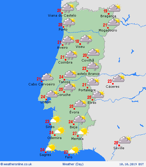 overview Portugal Europe Forecast maps