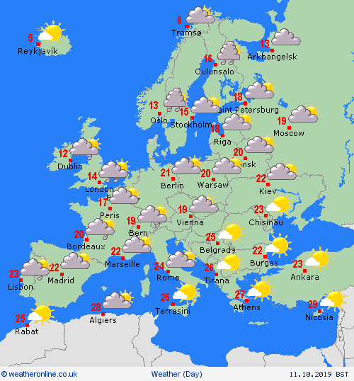 overview  Europe Forecast maps