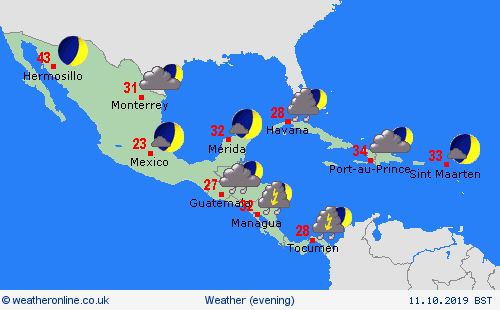 overview  Central America Forecast maps