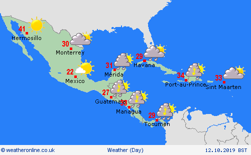 overview  Central America Forecast maps