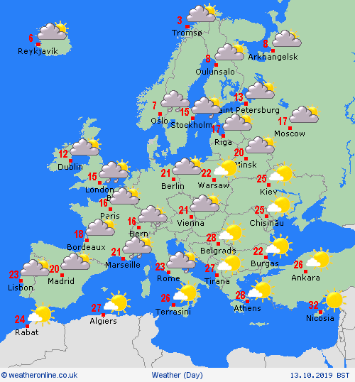 overview  Europe Forecast maps