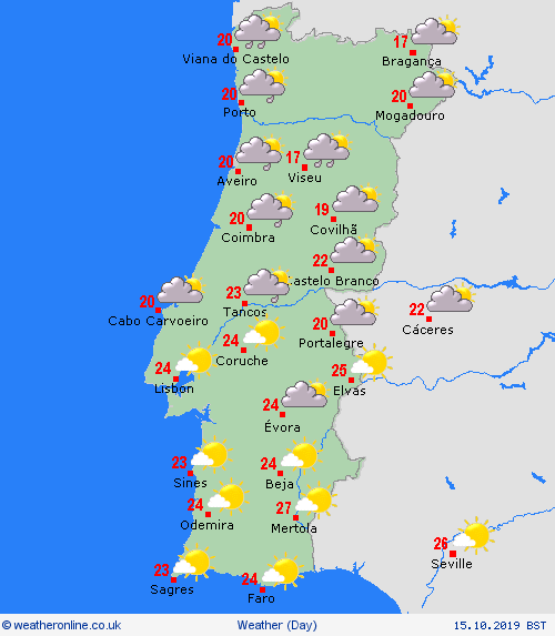 overview Portugal Europe Forecast maps