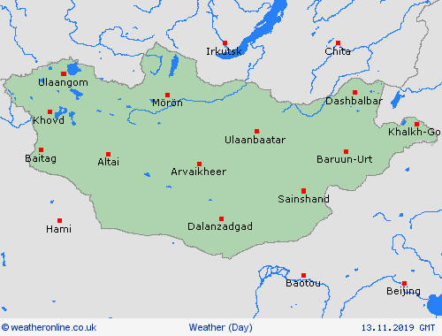 overview Mongolia Asia Forecast maps