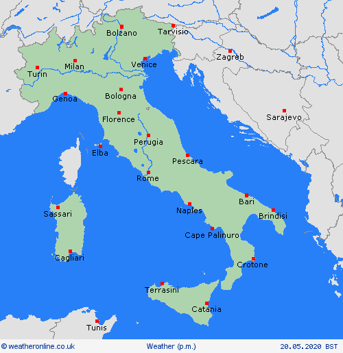 overview Italy Europe Forecast maps