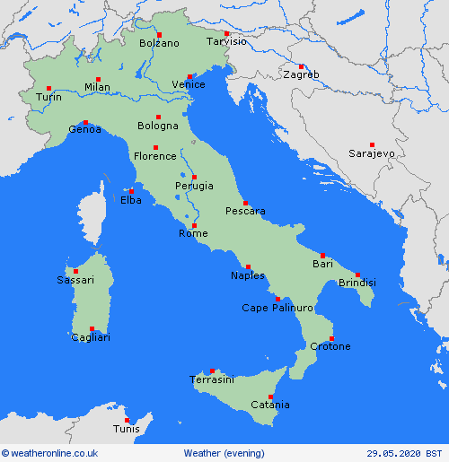 overview Italy Europe Forecast maps