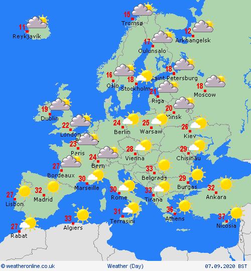 overview  Europe Forecast maps