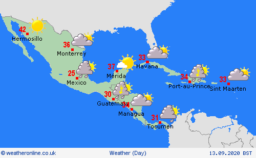 overview  Central America Forecast maps