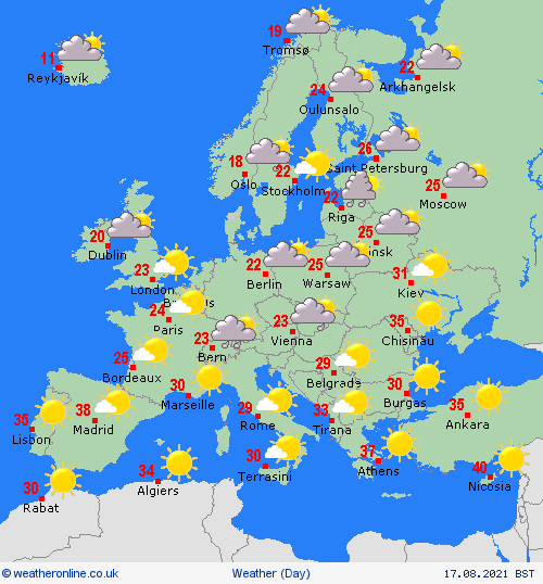 overview  Europe Forecast maps