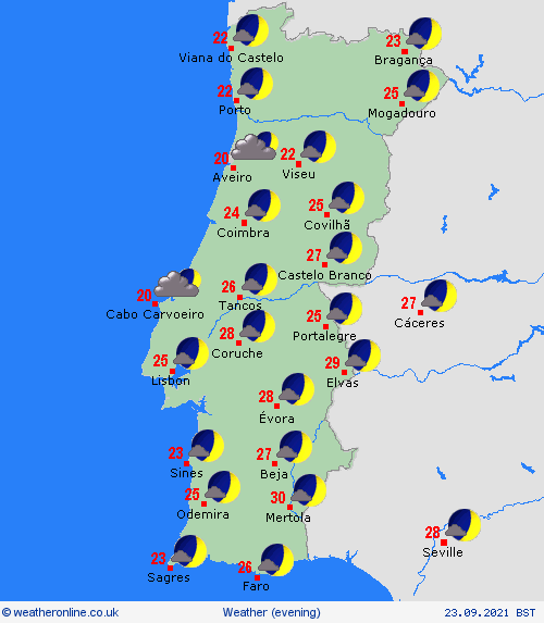 overview Portugal Europe Forecast maps