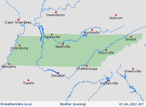 overview Tennessee North America Forecast maps