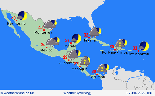 overview  Central America Forecast maps