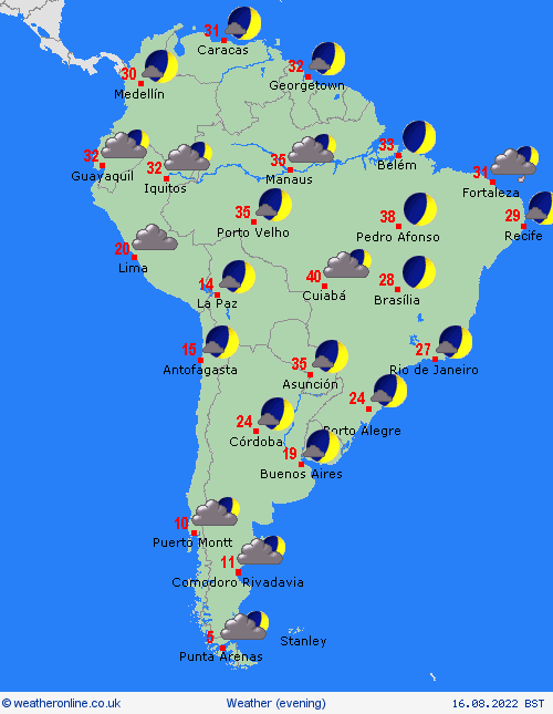 overview  South America Forecast maps