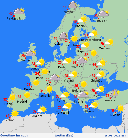 overview  Europe Forecast maps