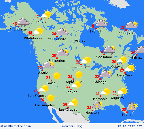 overview  North America Forecast maps