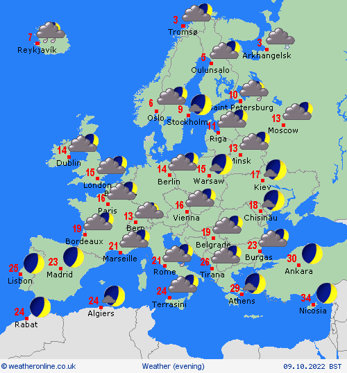 overview  Europe Forecast maps