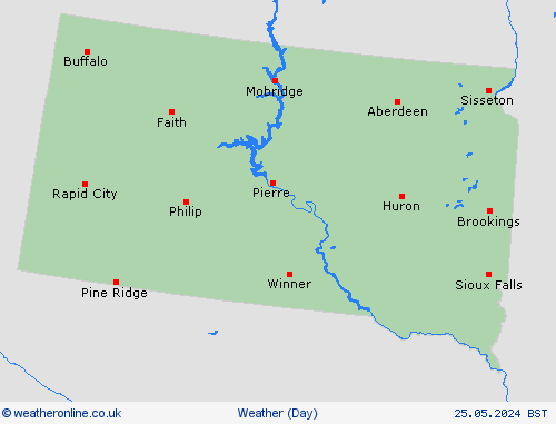 overview South Dakota North America Forecast maps