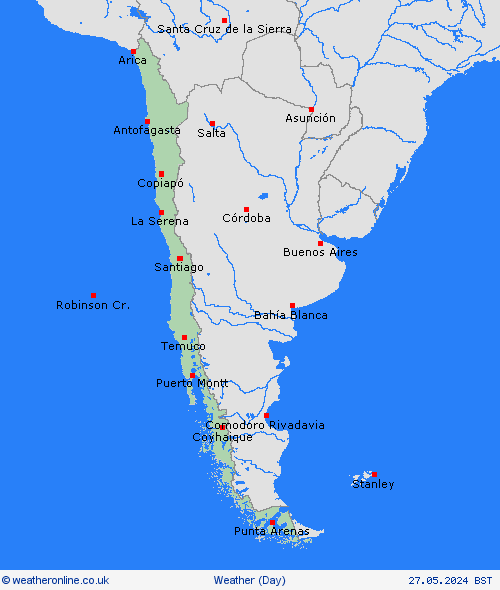 overview Chile South America Forecast maps