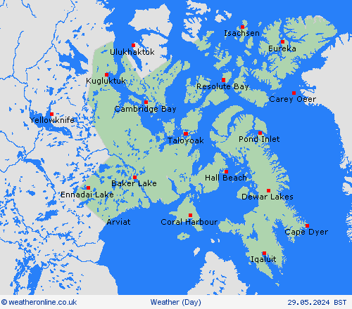 overview Nunavut North America Forecast maps