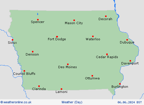 overview Iowa North America Forecast maps