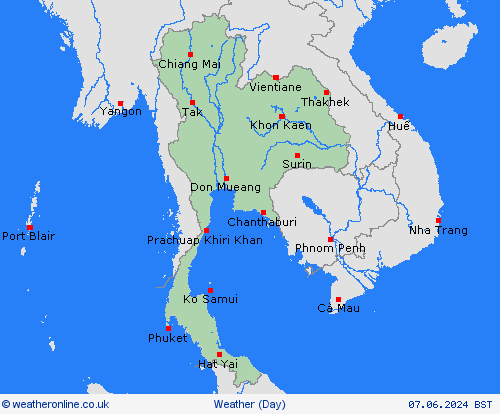 overview Thailand Asia Forecast maps