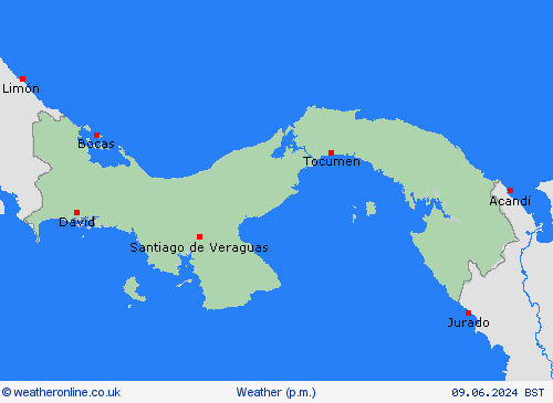 overview Panama Central America Forecast maps