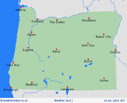 overview Oregon North America Forecast maps