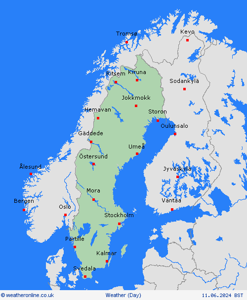 overview Sweden Europe Forecast maps