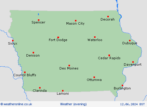 overview Iowa North America Forecast maps