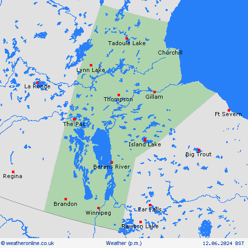 overview Manitoba North America Forecast maps