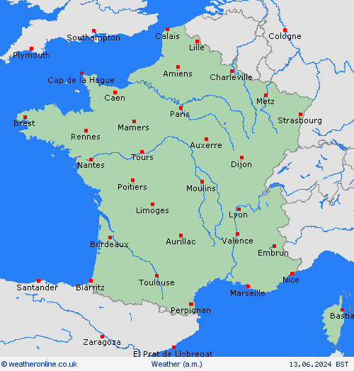 overview France United Kingdom Forecast maps