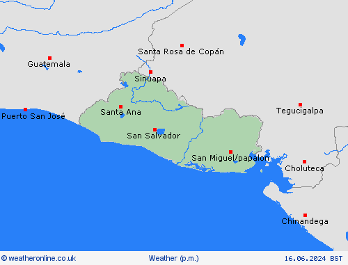 overview El Salvador Central America Forecast maps