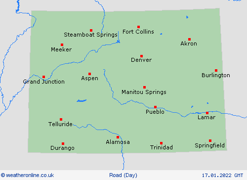 road conditions Colorado North America Forecast maps