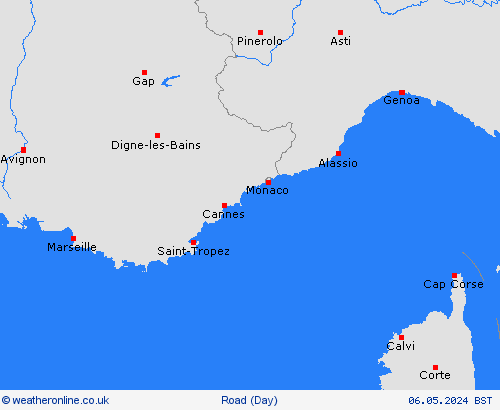 road conditions Monaco Europe Forecast maps