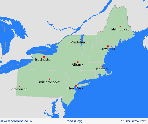 road conditions  North America Forecast maps