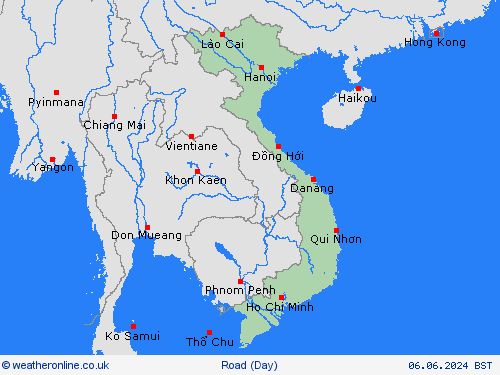 road conditions Vietnam Asia Forecast maps