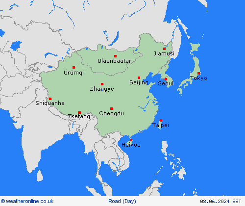 road conditions  Asia Forecast maps